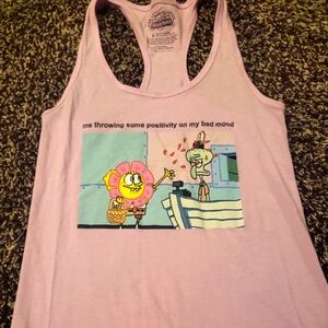 SpongeBob Pink Graphic Tank Top